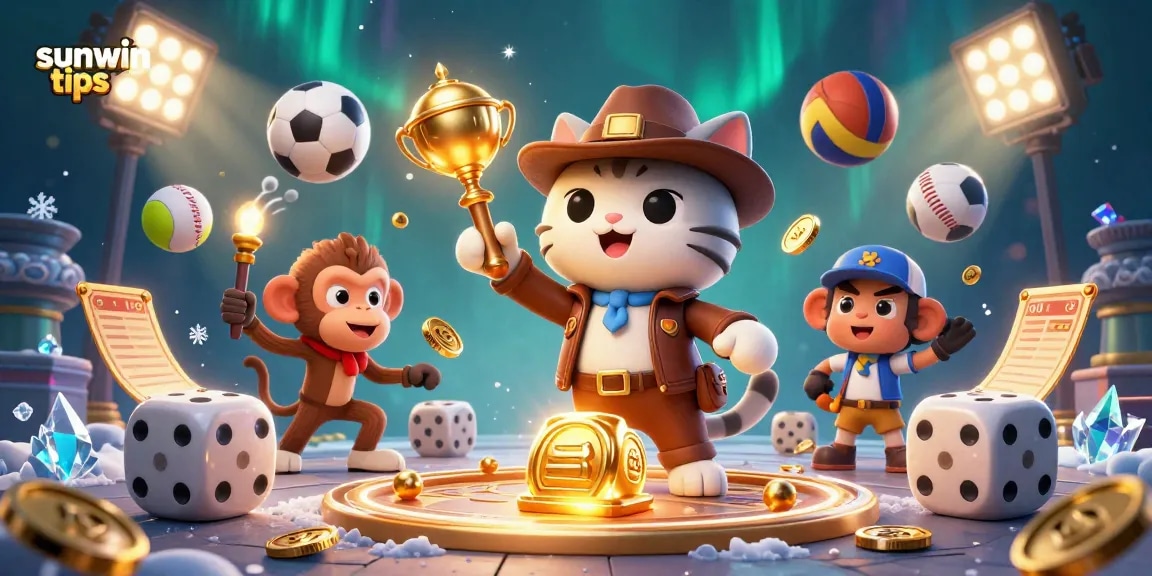Explore winning strategies with sunwin tips in an exciting casino adventure scene.
