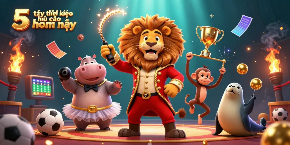 Experience tỷ lệ kèo nhà cái 5 hôm nay with dynamic sports betting excitement and engaging character action.