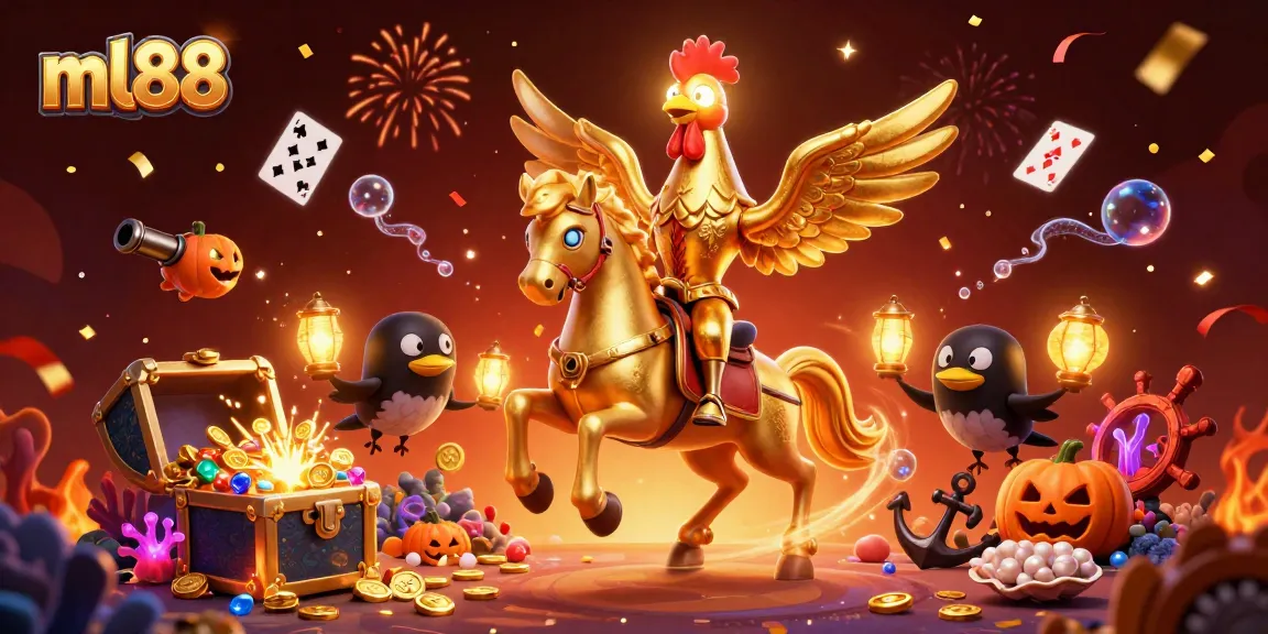 Experience the thrilling world of ml88 casino with epic moments in 3D illustration.