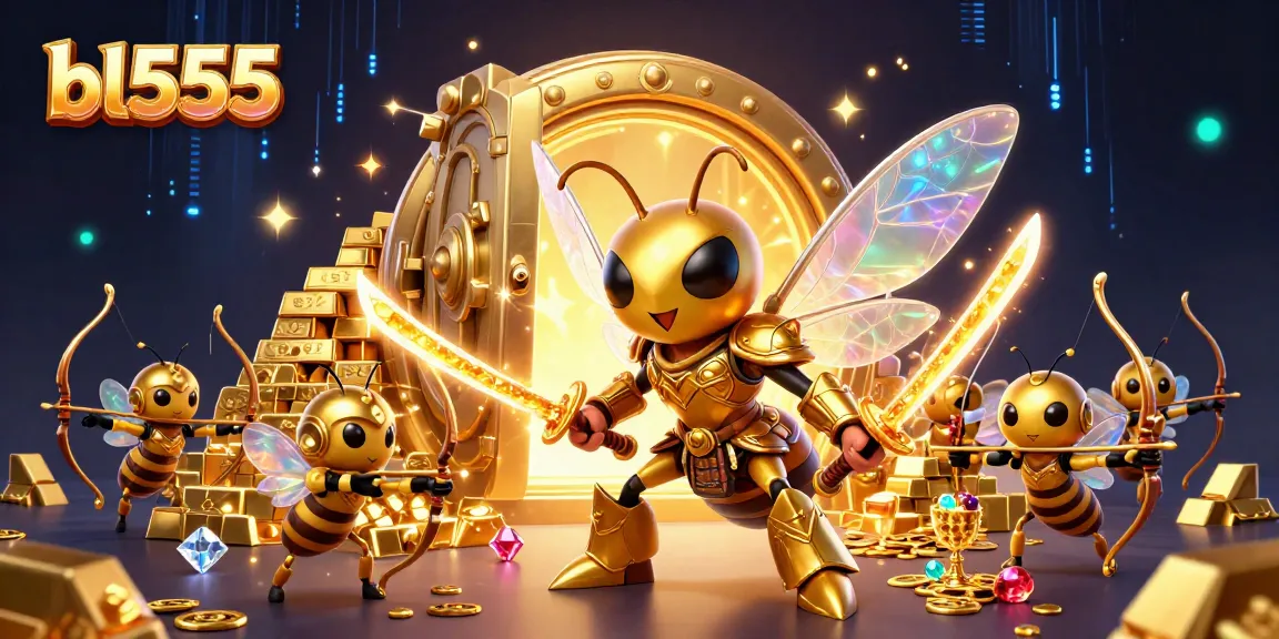Experience bl555's rich casino adventure with a golden hornet samurai and treasure galore.