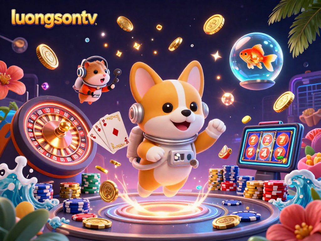 Experience exciting gaming moments with luongsontv's vibrant floating casino scene filled with rich elements.
