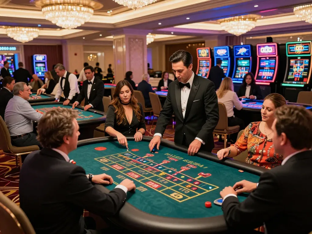 Gamblers spin the wheel at 88clb's luxurious roulette tables, showcasing excitement and luxury