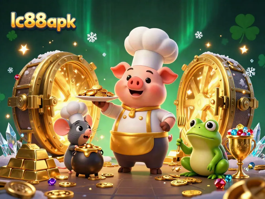 Experience the thrill of lc88 apk with golden coins and vibrant casino elements in a captivating scene.