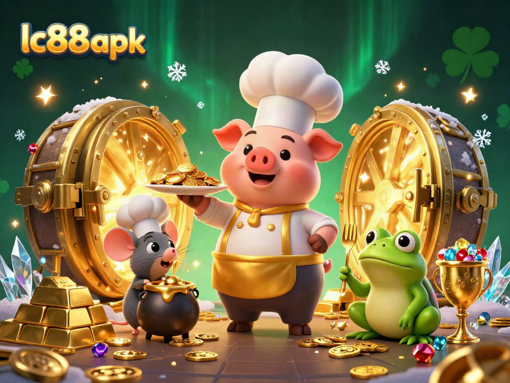 Experience the thrill of lc88 apk with golden coins and vibrant casino elements in a captivating scene.