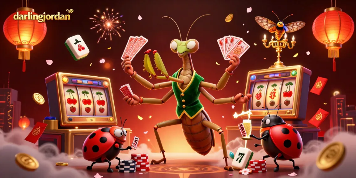 Experience thrilling gameplay with darlingjordan while spinning slot reels and enjoying vibrant casino elements.