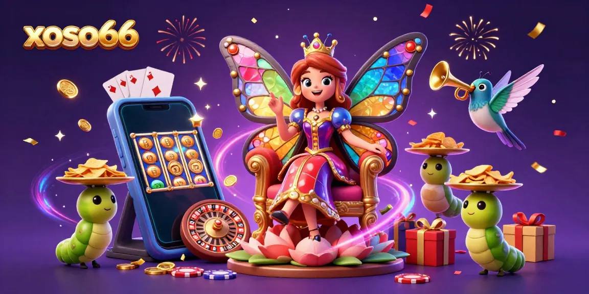 Engage in exciting gaming with xoso66 as colorful slot games and fortune await from a magical scene.