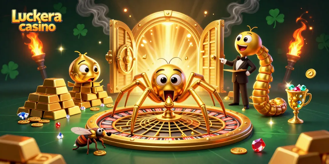 Experience the exciting bets at Luckera casino with a thrilling roulette-inspired scene.