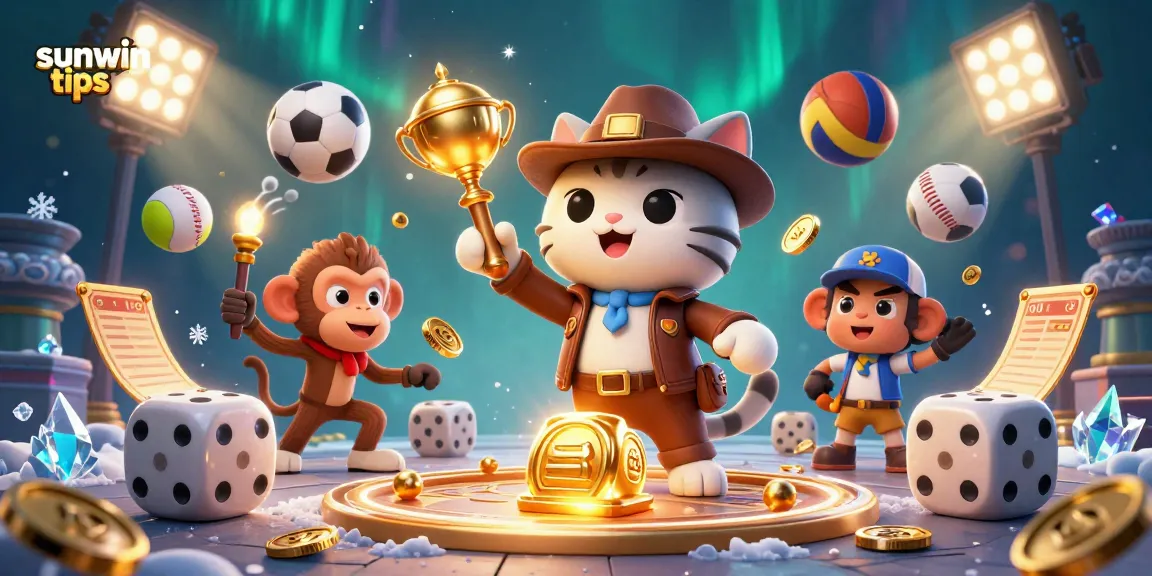 Explore winning strategies with sunwin tips in an exciting casino adventure scene.