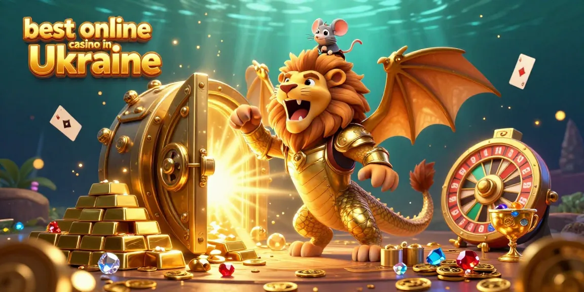 Experience the excitement of winning at the best online casino in Ukraine with thrilling 3D illustration.