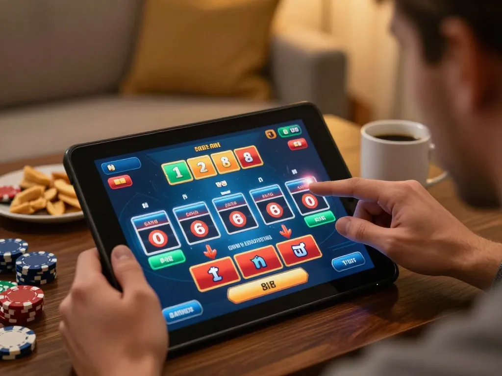 Engaging in a live dealer game at home with mb 66 gaming options on a tablet