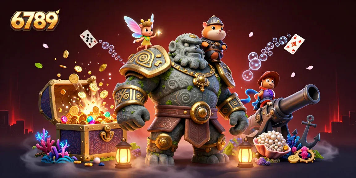 Experience the thrill of 6789 as you win massive jackpots with exciting treasures in an enchanting casino scene.