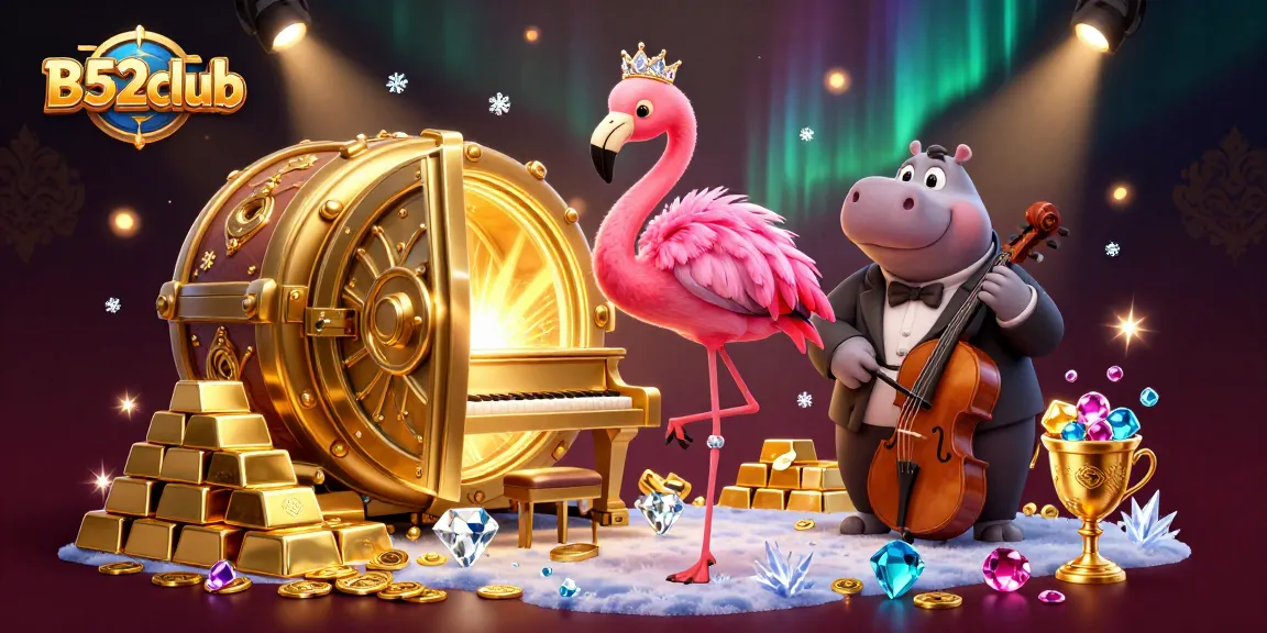 Win big with B52club's exciting casino experience featuring vibrant characters and treasures.