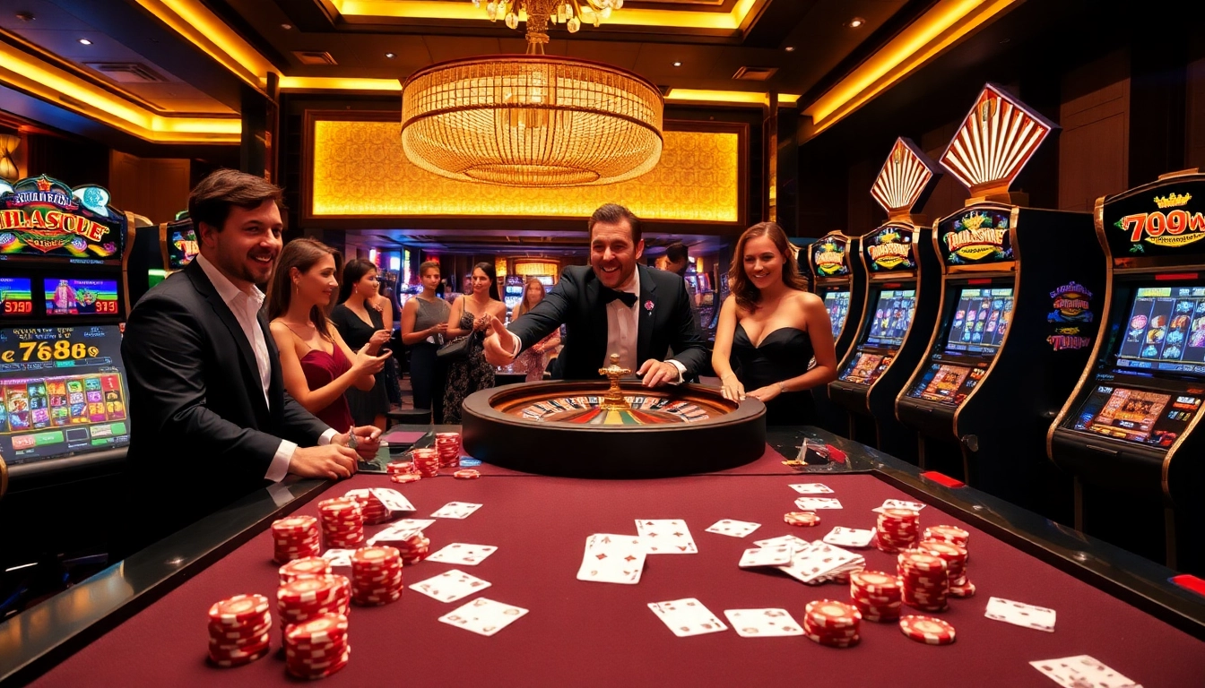 Experience the thrill of gaming at 789win with vibrant casino tables and players in action.