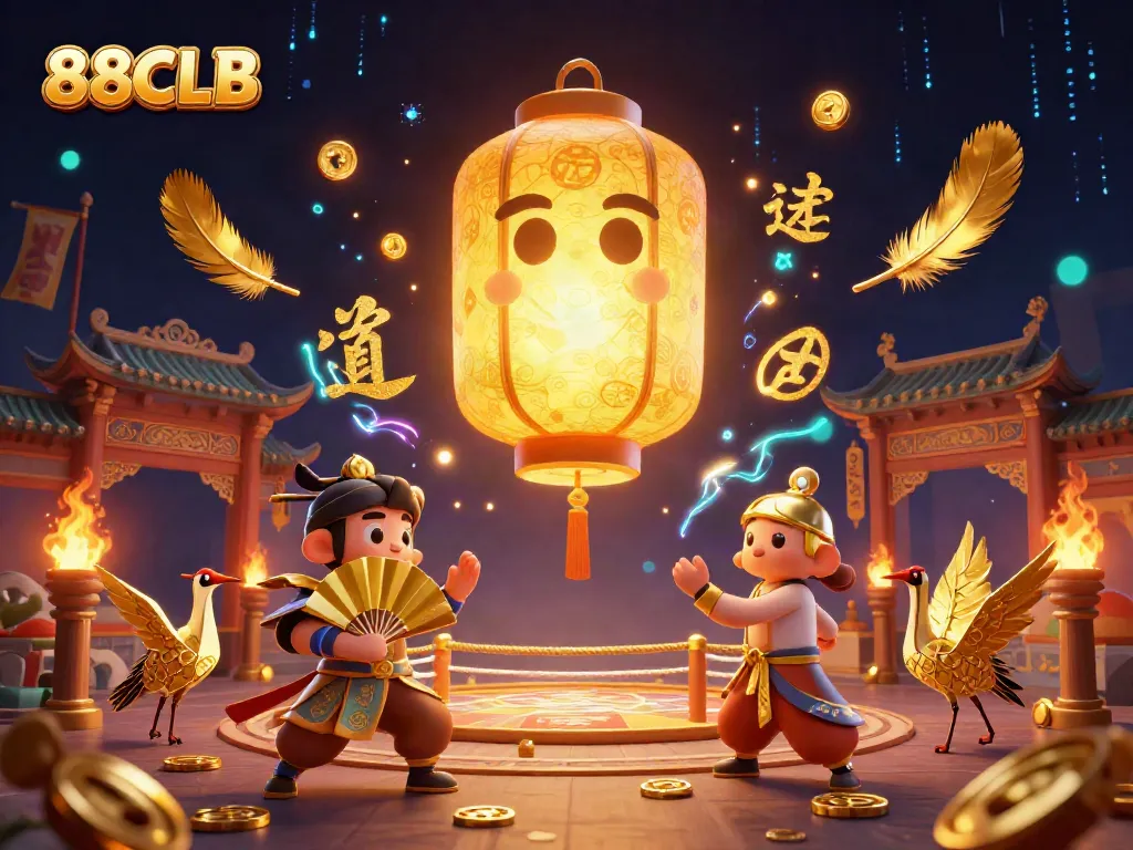 Engage with 88CLB in an immersive casino experience featuring vibrant spirits, golden tokens, and energetic gameplay.