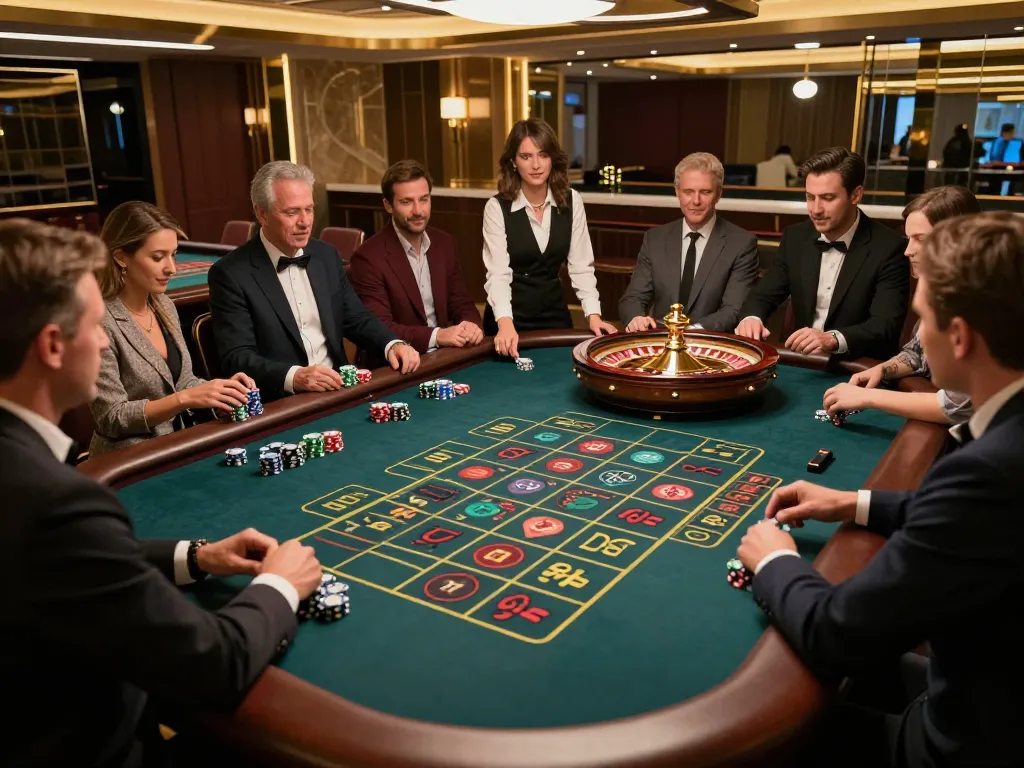 Engaged players at roulette table in DAGA com casino enjoying strategic gameplay excitement.