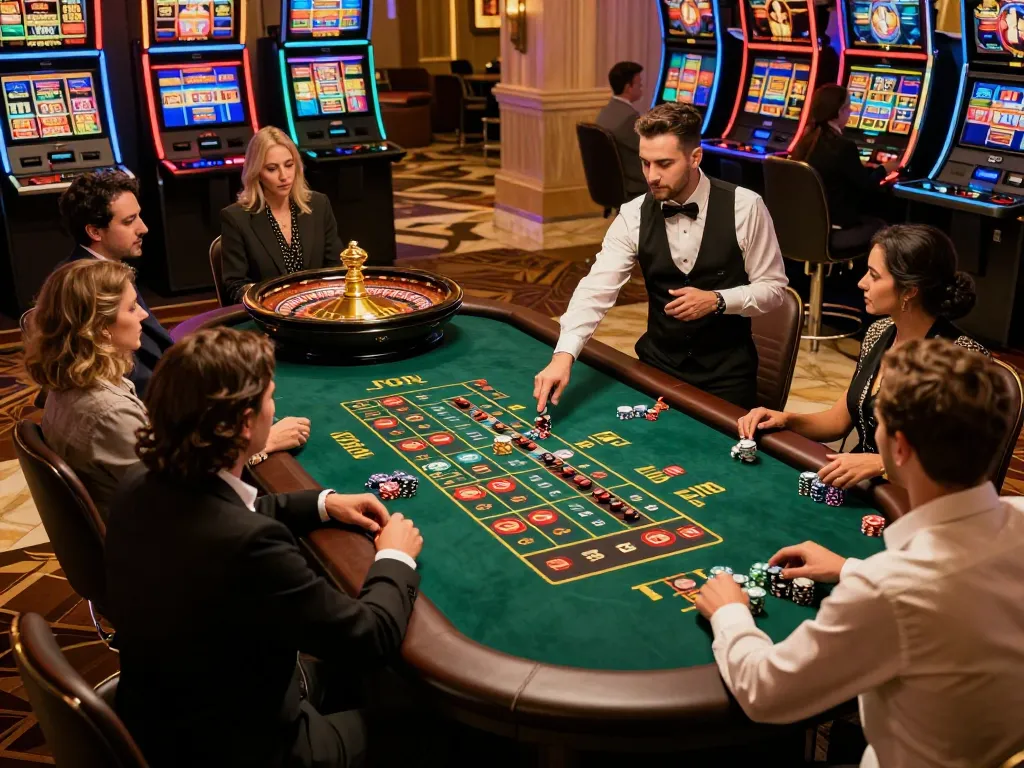 MMLIVE mobile users enjoying a thrilling roulette game in a lavish live casino.