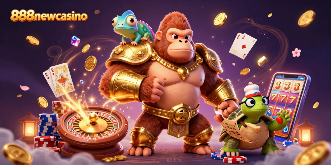 Experience thrilling gameplay action at 888newcasino with engaging characters and dynamic casino elements.