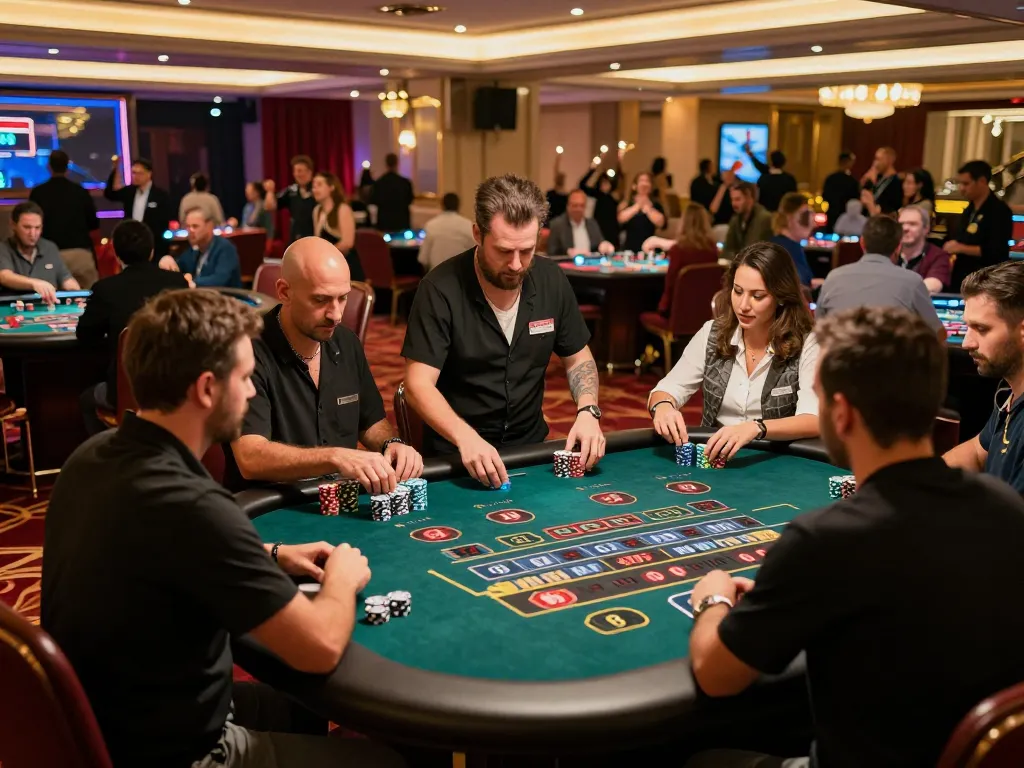 Players enjoying live games at ONE88 casino, showcasing strategic gameplay and vibrant atmosphere.