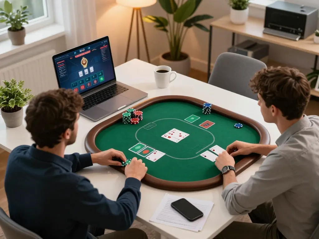 Players enjoying online poker on their devices while uncovering strategies at 79king platform