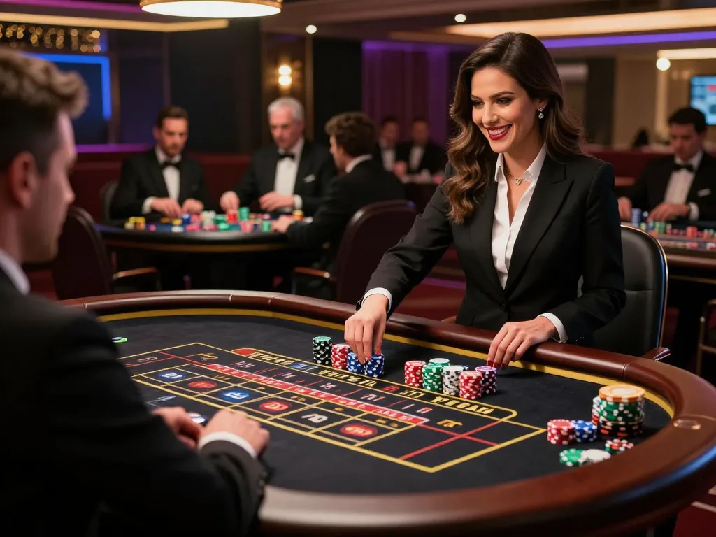 Engaging roulette action at 789betcom featuring a friendly dealer captivating players