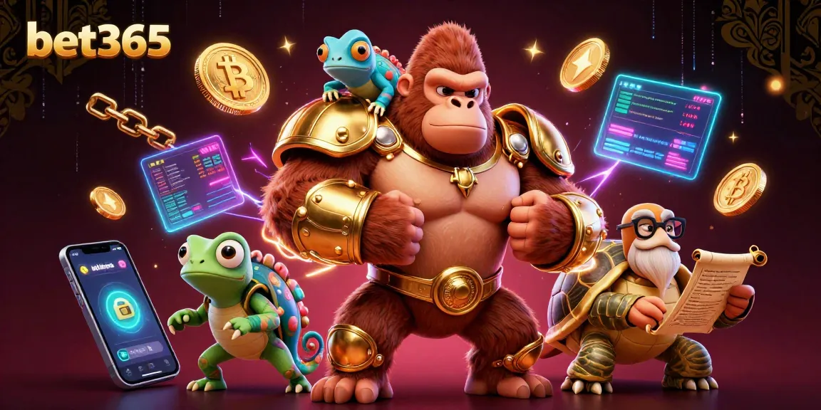 Engage with bet365's vibrant casino scene featuring a powerful gorilla and dynamic elements.