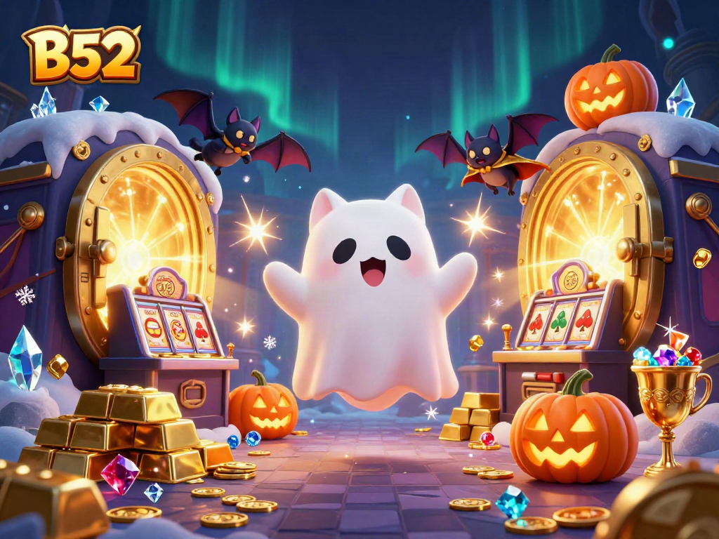 Experience B52's haunted casino adventure with a ghost cat and treasures for big wins!