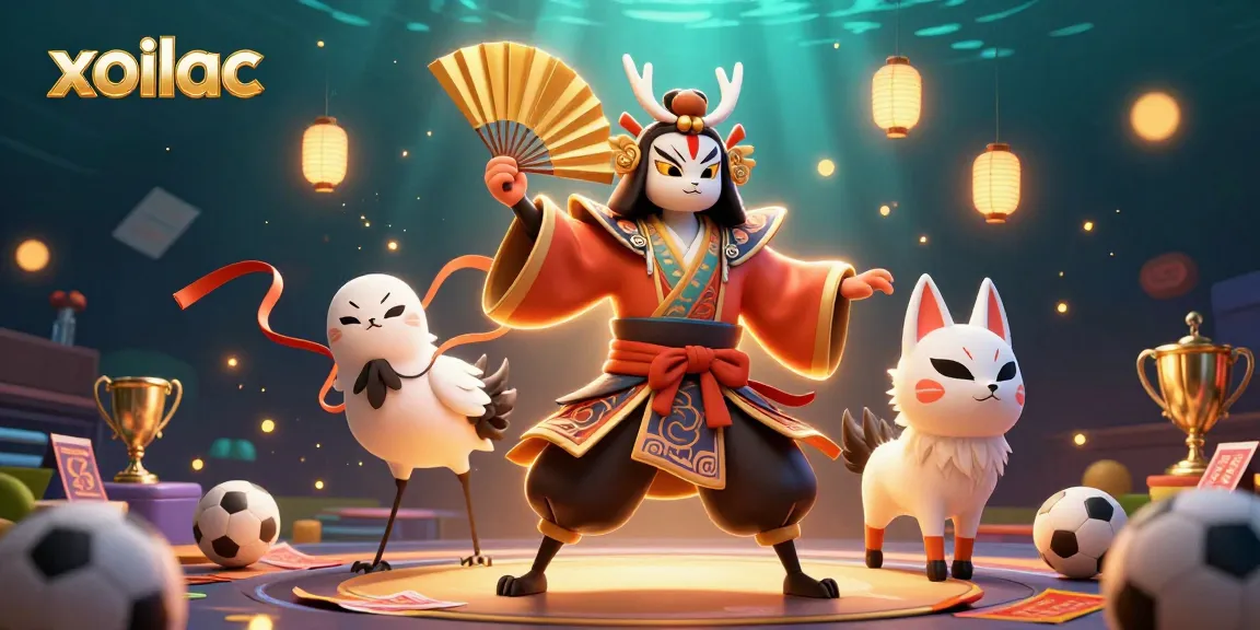 Watch exciting sports betting action with xoilac's vibrant scene featuring energetic characters and dynamic game elements.