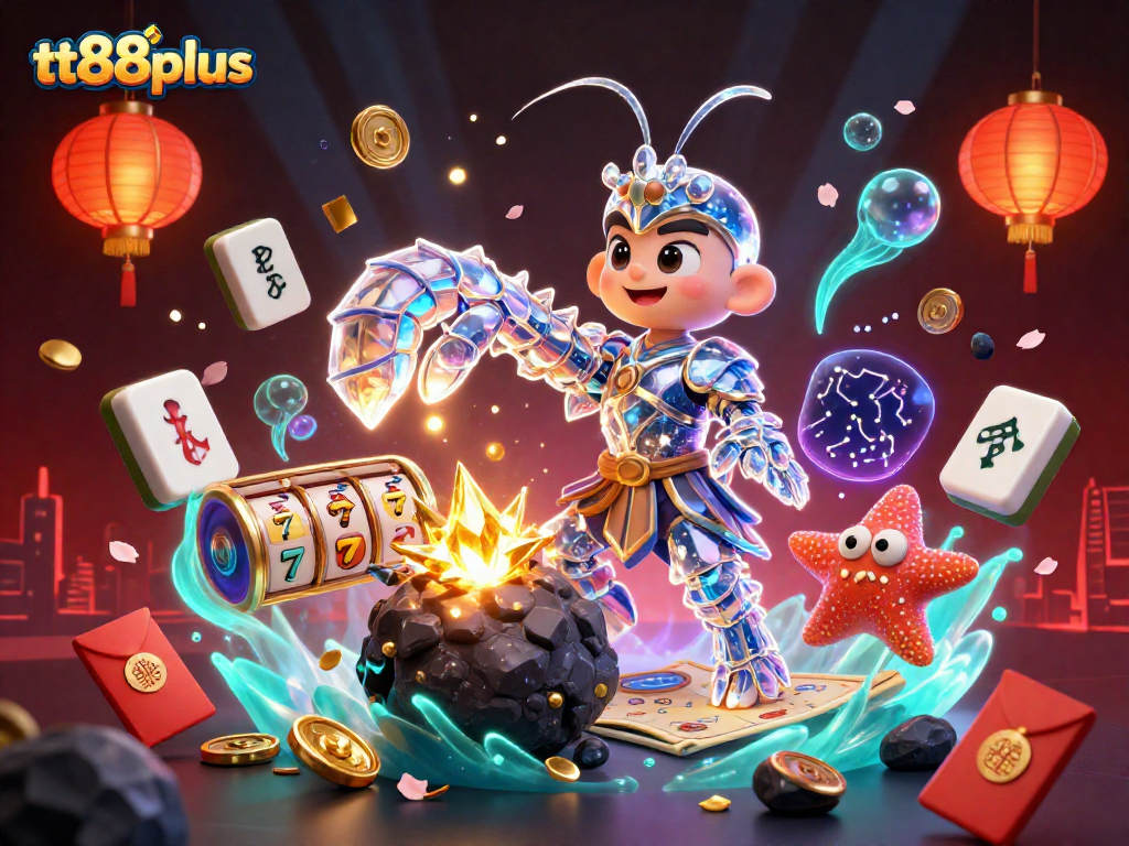 Experience thrilling wins with tt88plus as galactic samurai and starfish navigate a dazzling casino adventure.